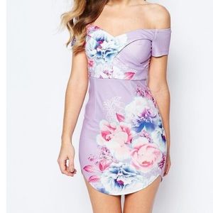 NWT 🏷GINGER FIZZ - LILAC CAPSLEEVE FLORAL DRESS💐